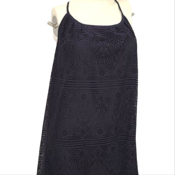 LOFT Plus Size Navy Blue Lace Sleeveless Blouse Womens Size 24 Tank Dressy - Picture 3 of 9